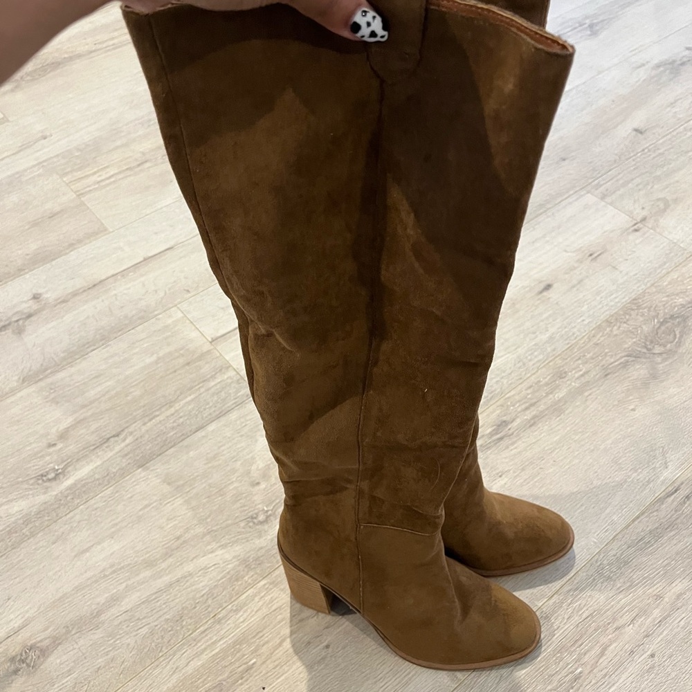 Knee High brown suede boots